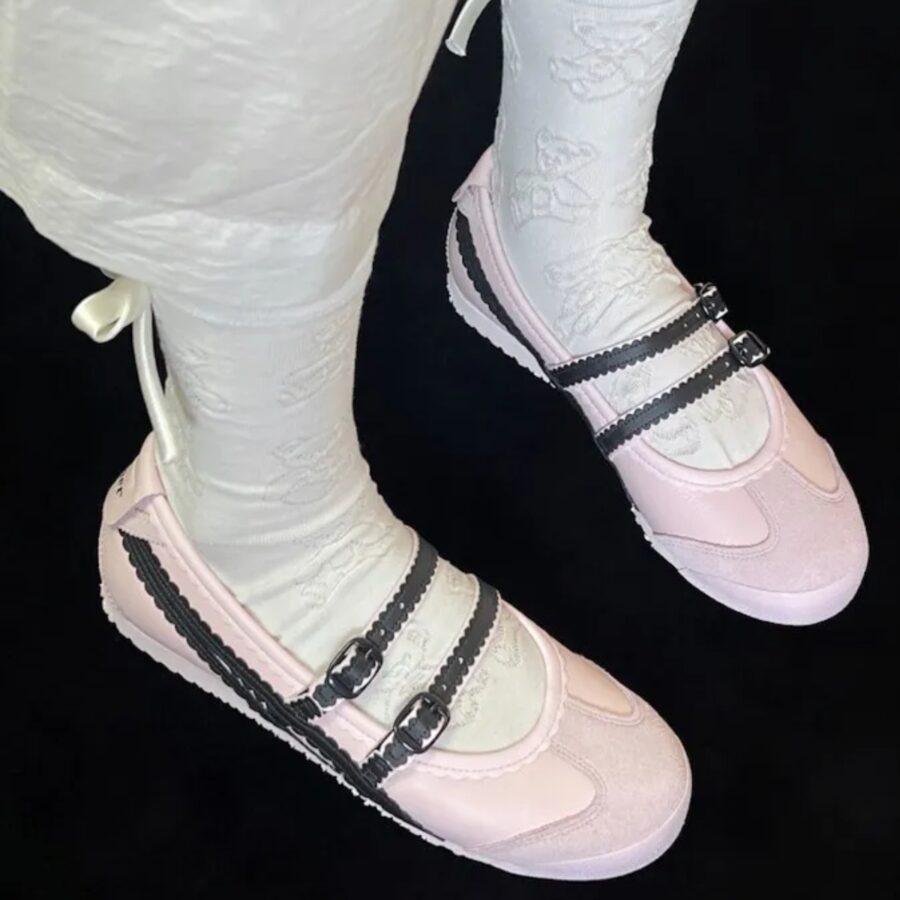 giày onitsuka tiger mexico tigress crystal pink graphite grey 1182a678-700