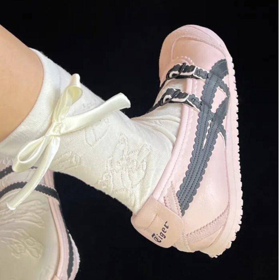 giày onitsuka tiger mexico tigress crystal pink graphite grey 1182a678-700
