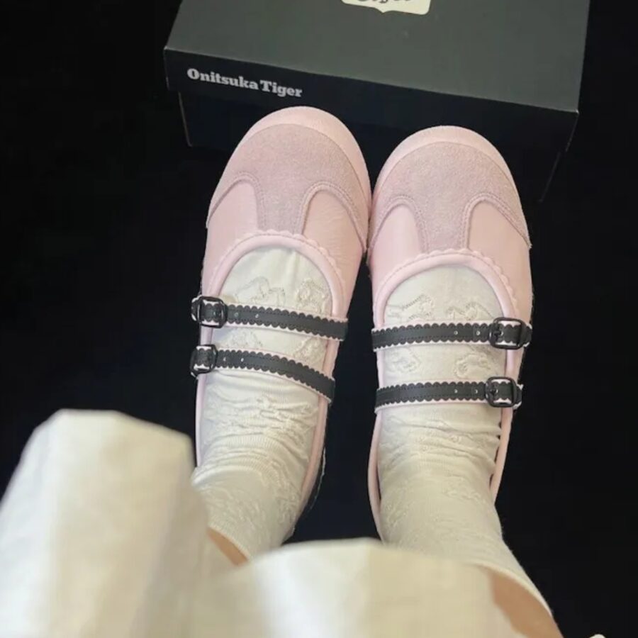 giày onitsuka tiger mexico tigress crystal pink graphite grey 1182a678-700