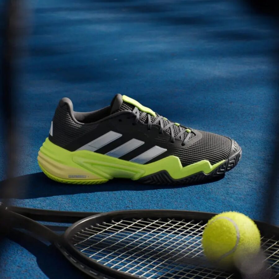 giày tennis/pickleball adidas barricade 13 'core black lucid lemon' ih2559