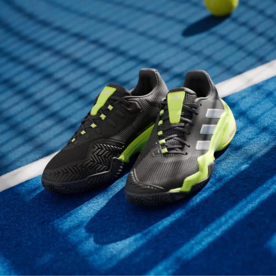 giày tennis/pickleball adidas barricade 13 'core black lucid lemon' ih2559