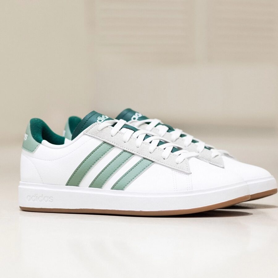 giày adidas grand court 2.0 'cloud white silver green' jh8690