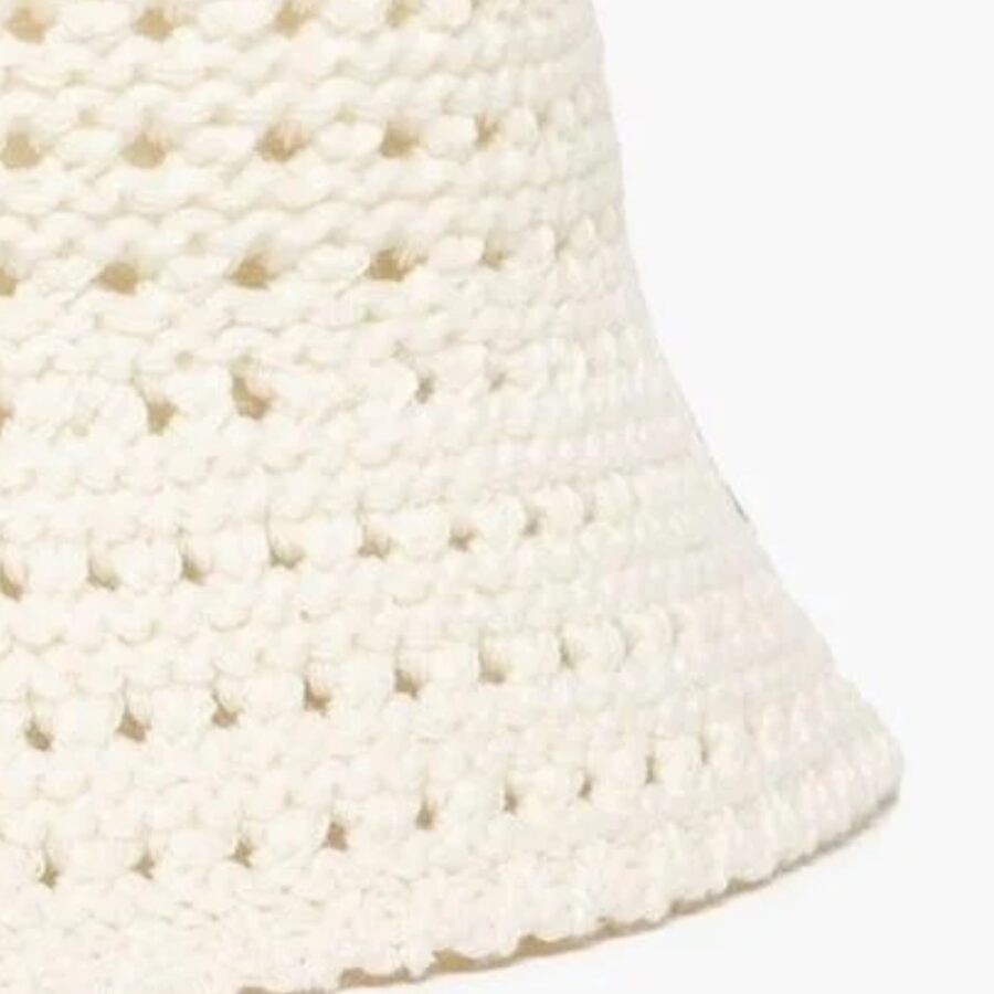 mũ mlb bucket lưới basic summer knit dome hat la màu kem 3aht3803n-07crs