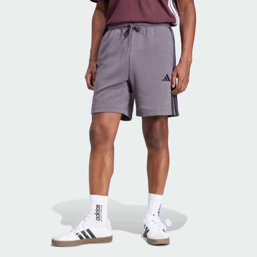 quần adidas short essentials 3 sọc nam 'grey strata' je6422