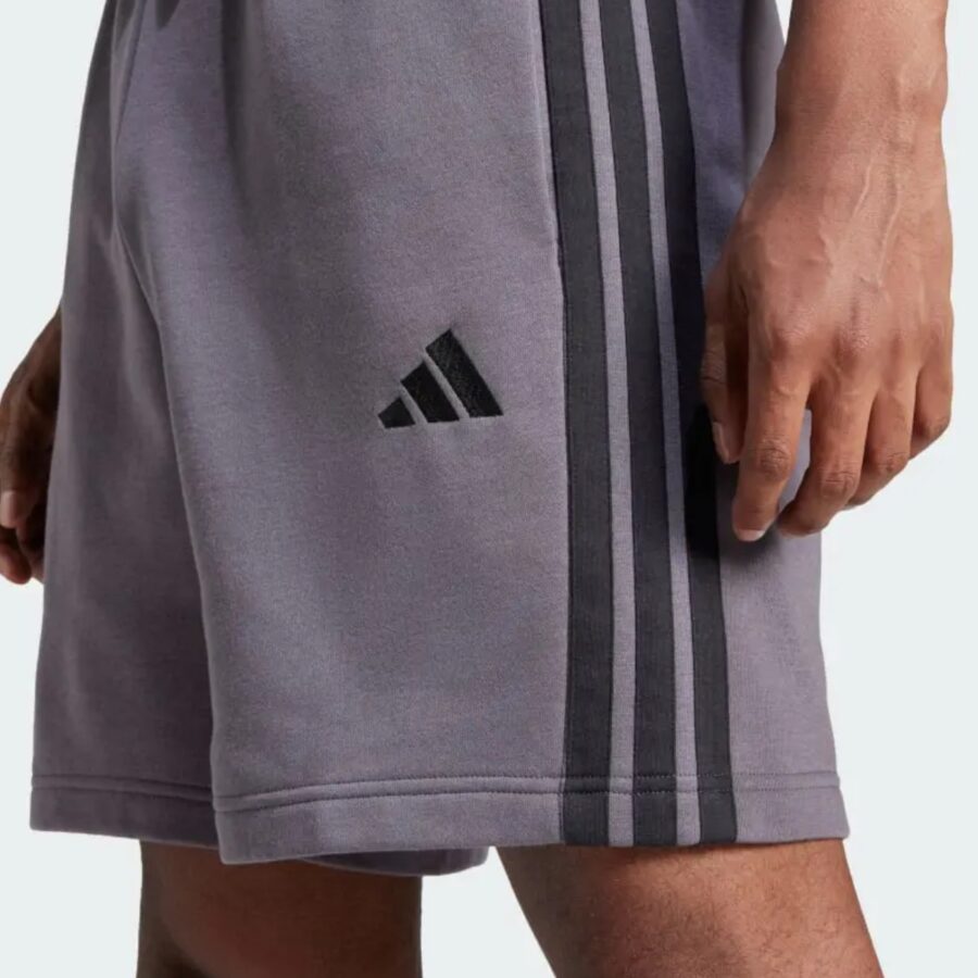 quần adidas short essentials 3 sọc nam 'grey strata' je6422