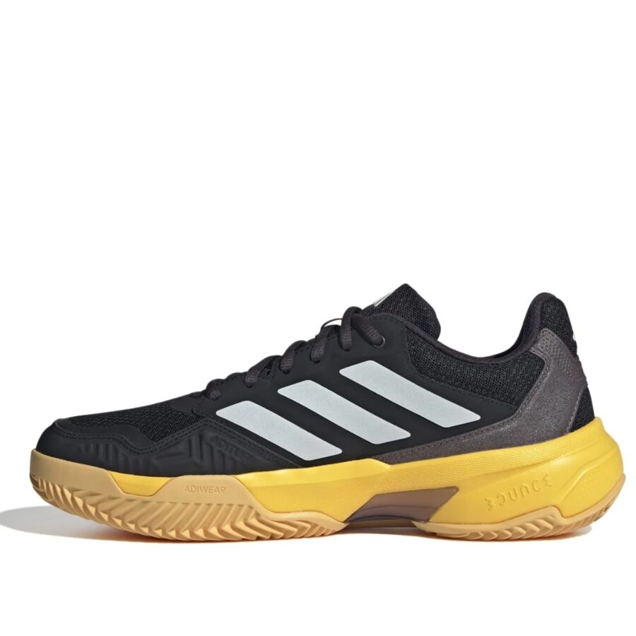 giày tennis/pickleball adidas drop shot unisex 'black bright orange' jk1218