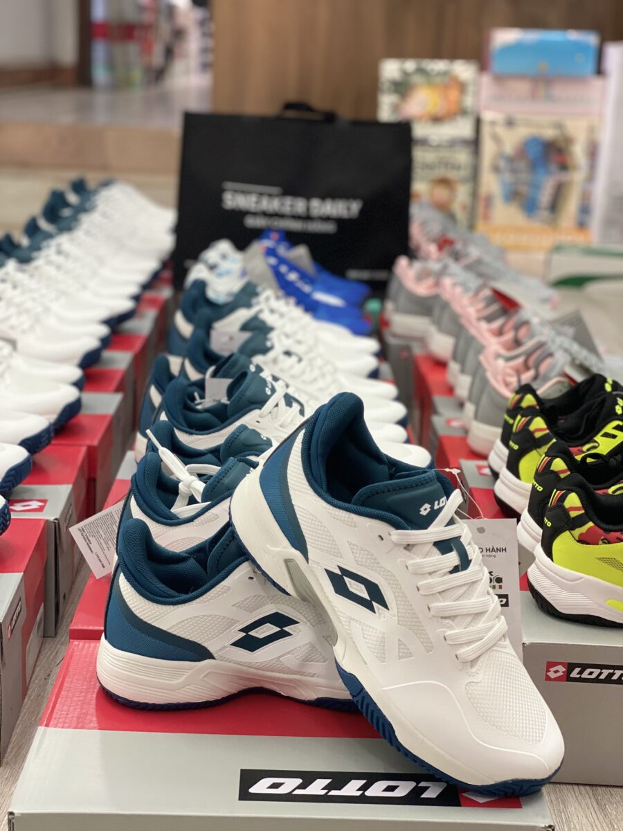 giày pickleball lotto enrico (a/w) white/blue lotte250501w