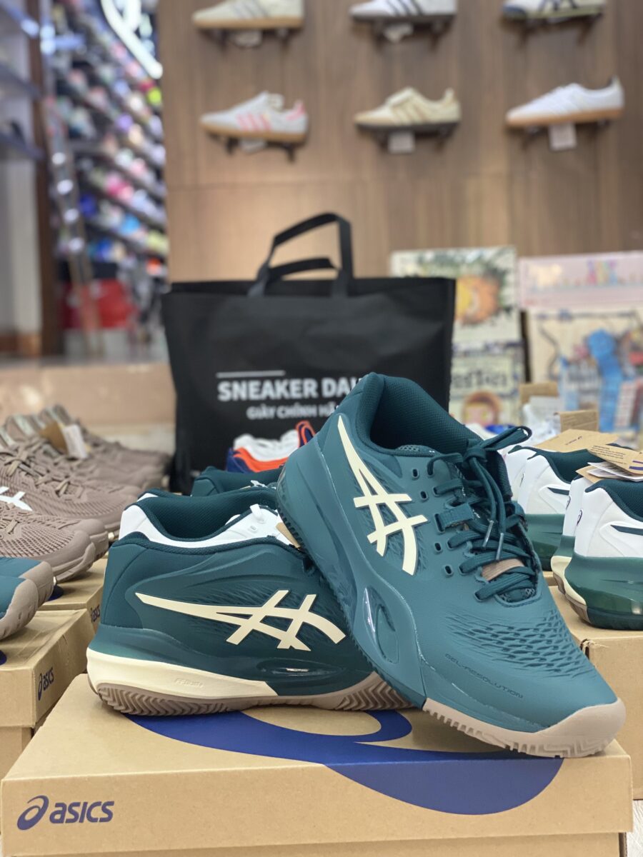 giày tennis/pickleball asics gel-resolution x men's "green" 1041a481-300