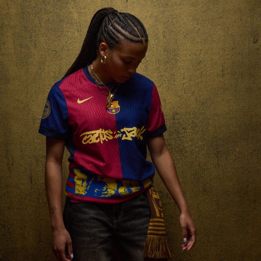 áo fc barcelona x travis scott limited edition match home 202425 jersey
