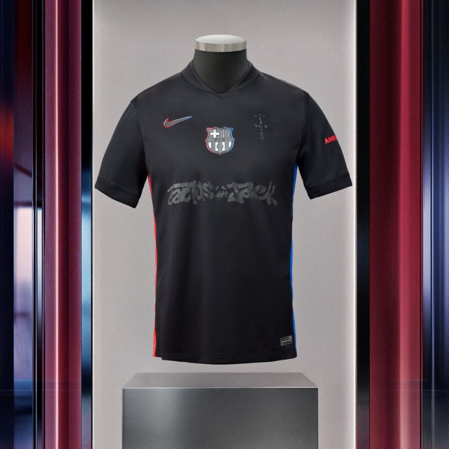 áo fc barcelona x travis scott limited edition match home 202425 jersey