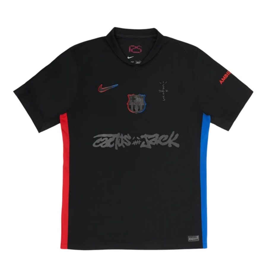 áo fc barcelona x travis scott limited edition match home 202425 jersey
