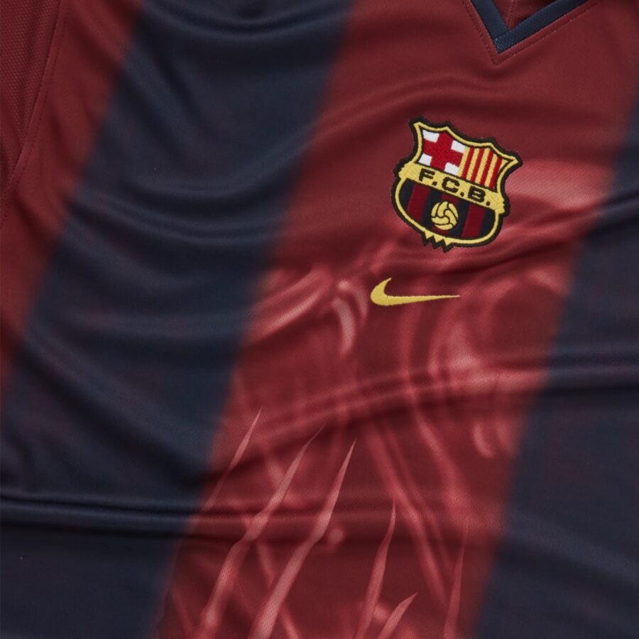áo travis scott x nike x fc barcelona retro 200001 home skeleton jersey