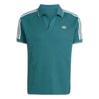 áo adidas originals waffle knit polo shirt 'green' kc0691