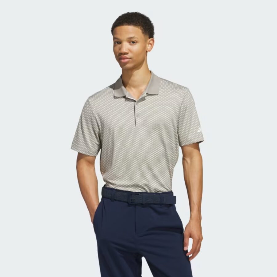 áo adidas polo golf beyond textured nam 'putty beige' jf4882
