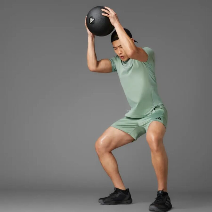 áo adidas t-shirt tập luyện airchill tee nam 'silver green' ji8197