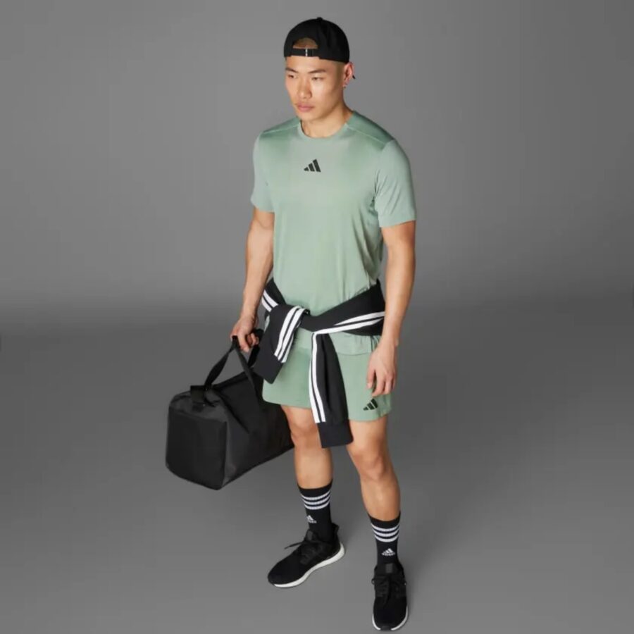 áo adidas t-shirt tập luyện airchill tee nam 'silver green' ji8197