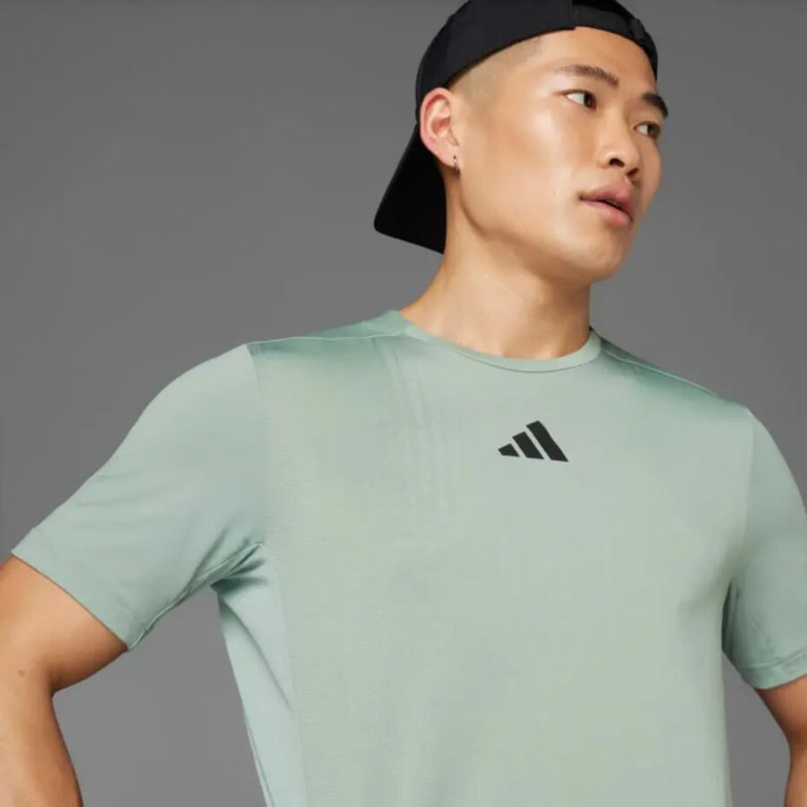 áo adidas t-shirt tập luyện airchill tee nam 'silver green' ji8197
