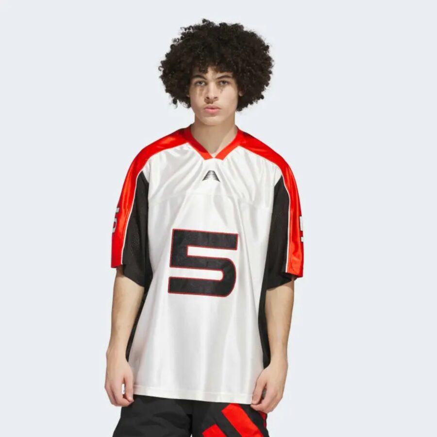 áo adidas jersey bóng rổ anthony edwards nam 'cloud white active red' jd6151