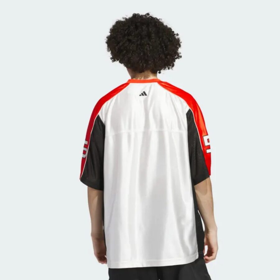 áo adidas jersey bóng rổ anthony edwards nam 'cloud white active red' jd6151