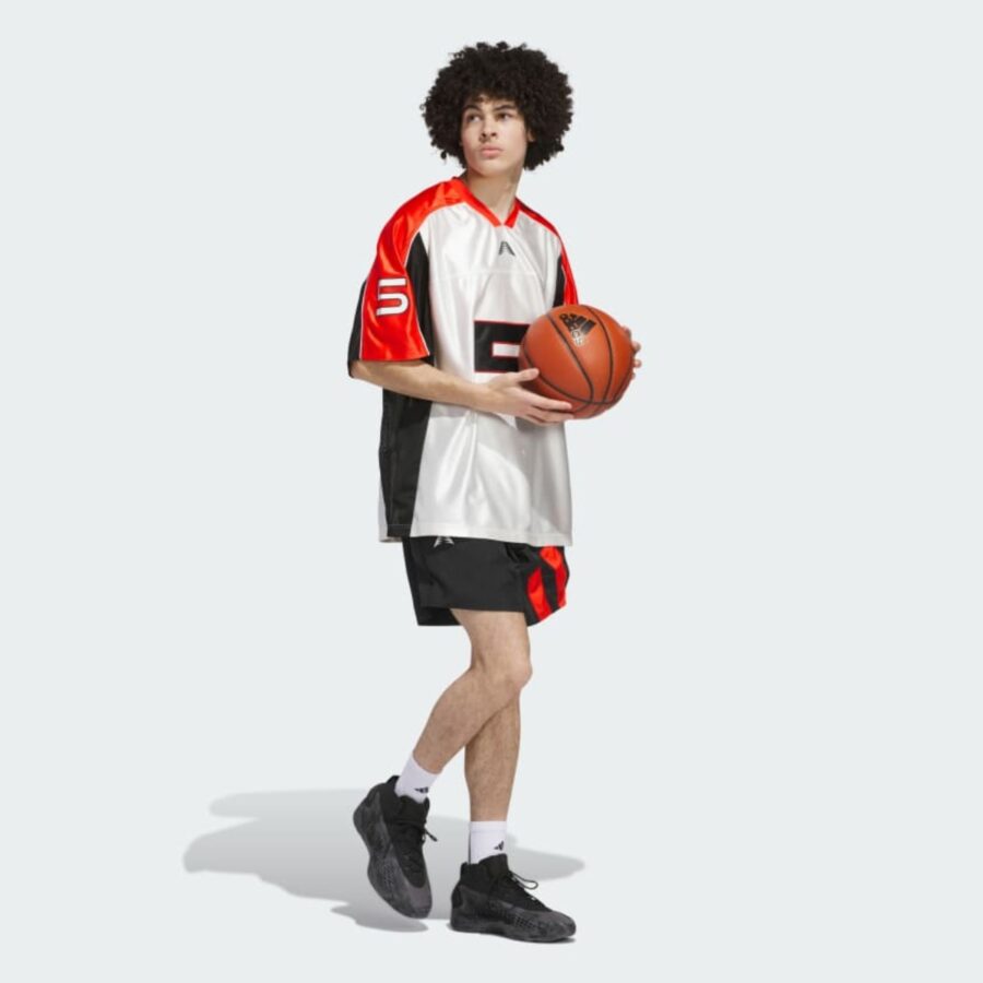áo adidas jersey bóng rổ anthony edwards nam 'cloud white active red' jd6151