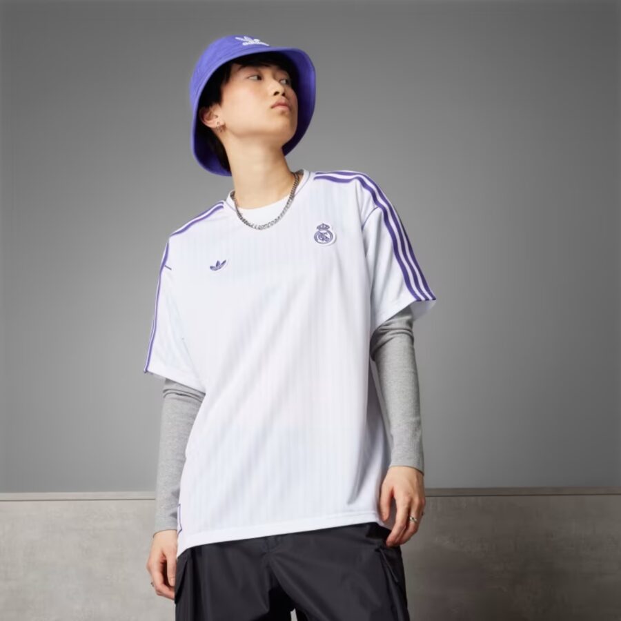 bộ thể thao adidas real madrid terrace icons 'white purple' jf2581/jf2586