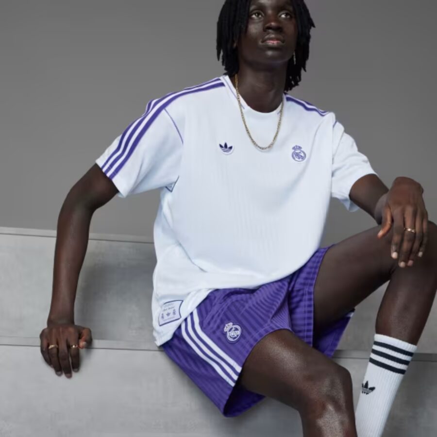 bộ thể thao adidas real madrid terrace icons 'white purple' jf2581/jf2586