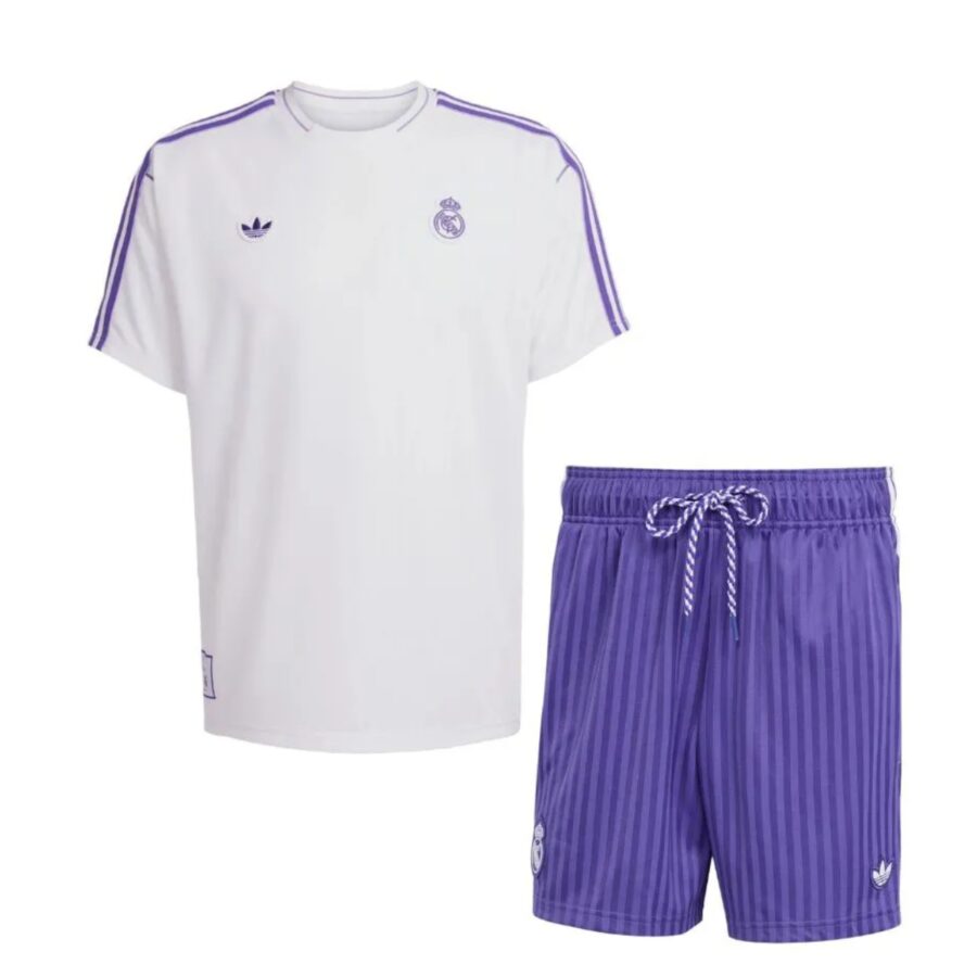 bộ thể thao adidas real madrid terrace icons 'white purple' jf2581/jf2586