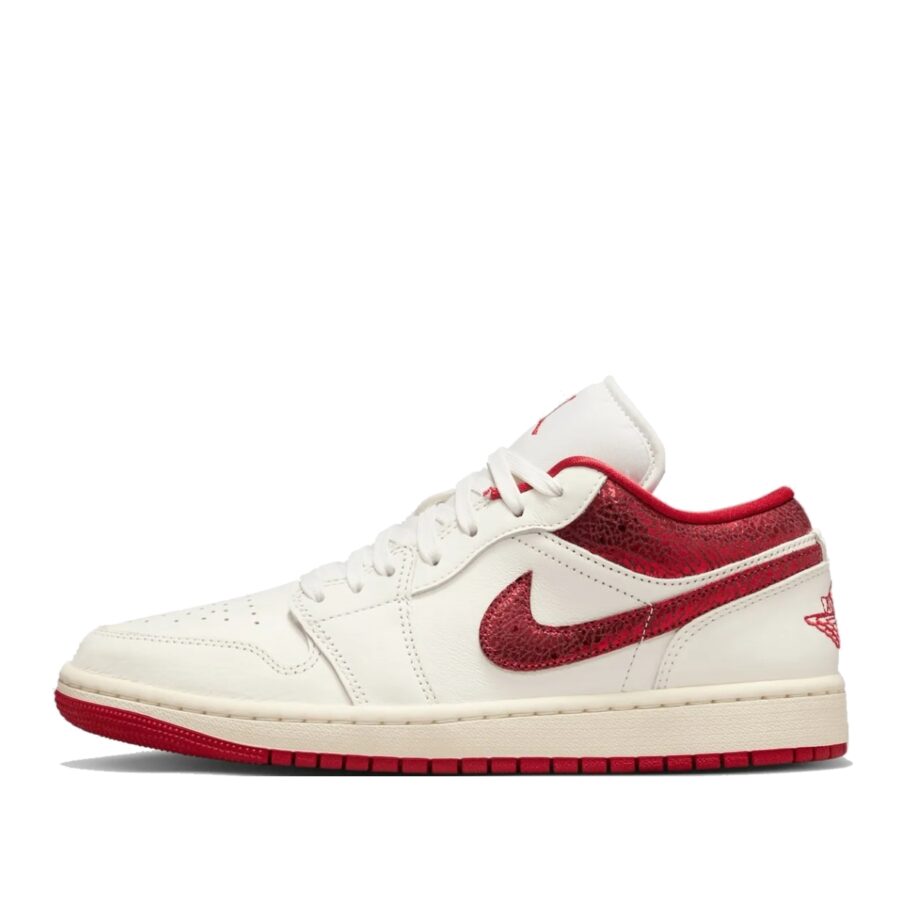 giày air jordan 1 low 'metallic red swoosh' hj9338-106