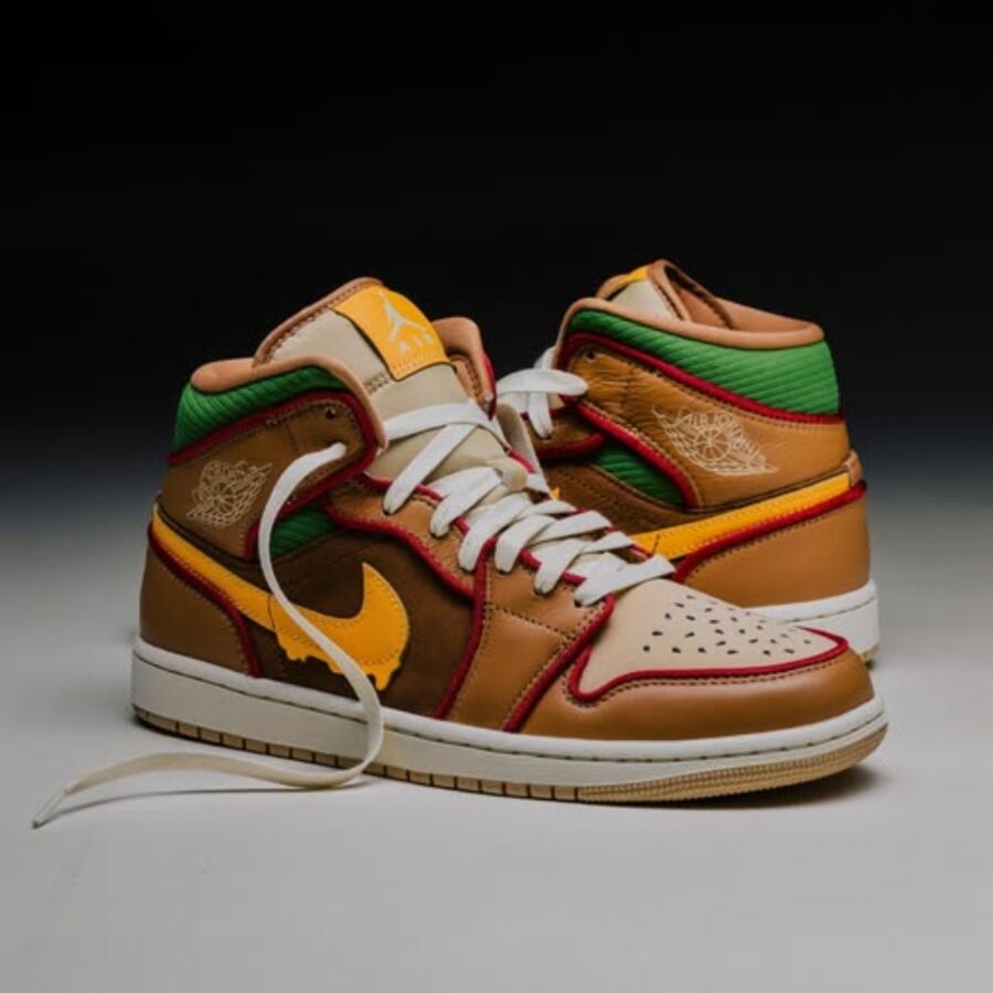 giày air jordan 1 mid 'cheeseburger' ib7403-224