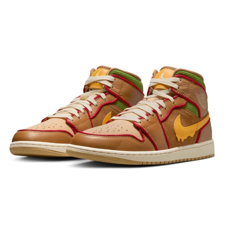 giày air jordan 1 mid 'cheeseburger' ib7403-224