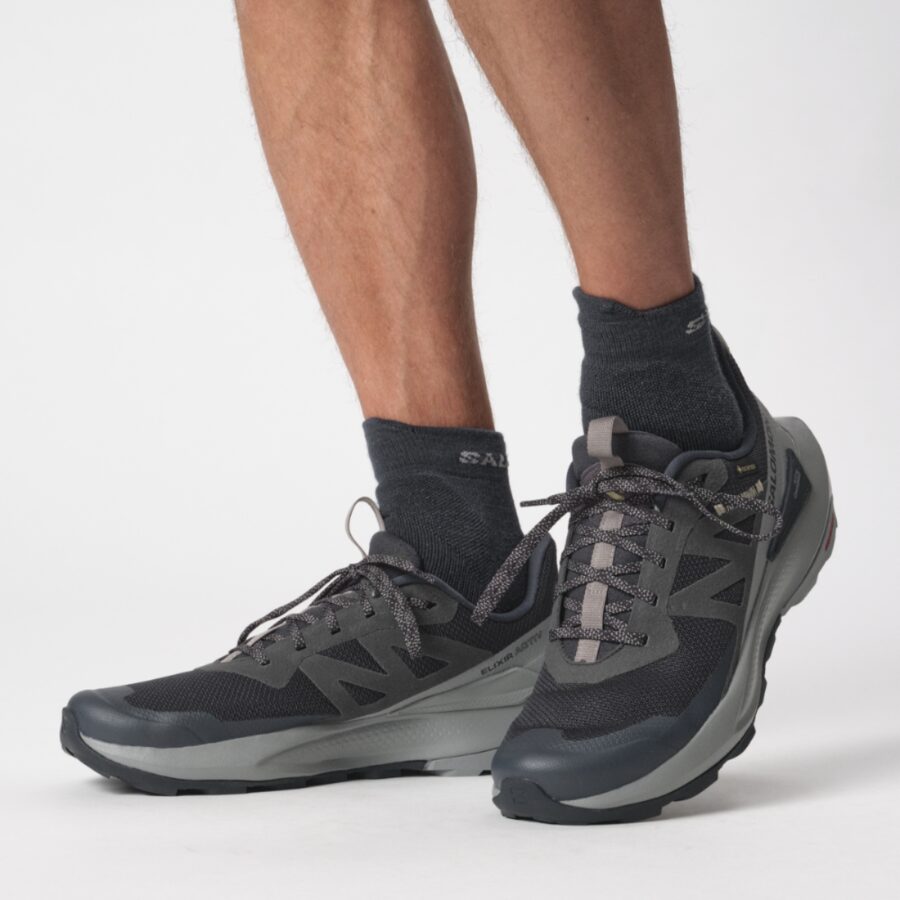 giày salomon elixir activ gtx carbon sharkskin slate green l47455800