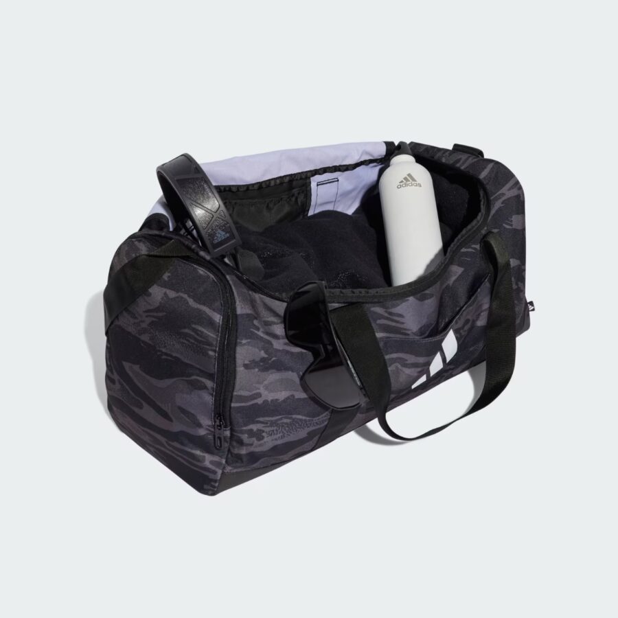 túi trống adidas linear camo cỡ vừa unisex 'grey five' jg5869
