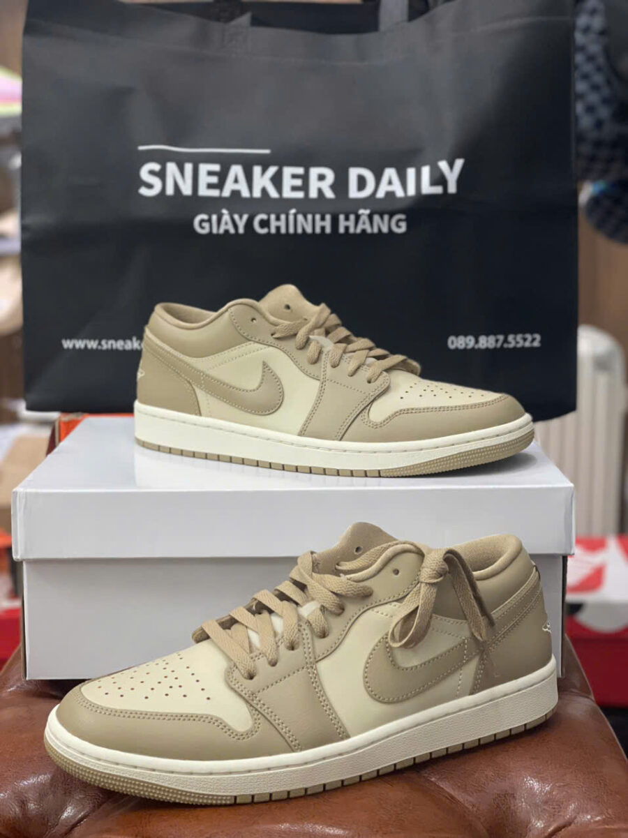 giày jordan 1 low rattan sail desert camo dc0774-203