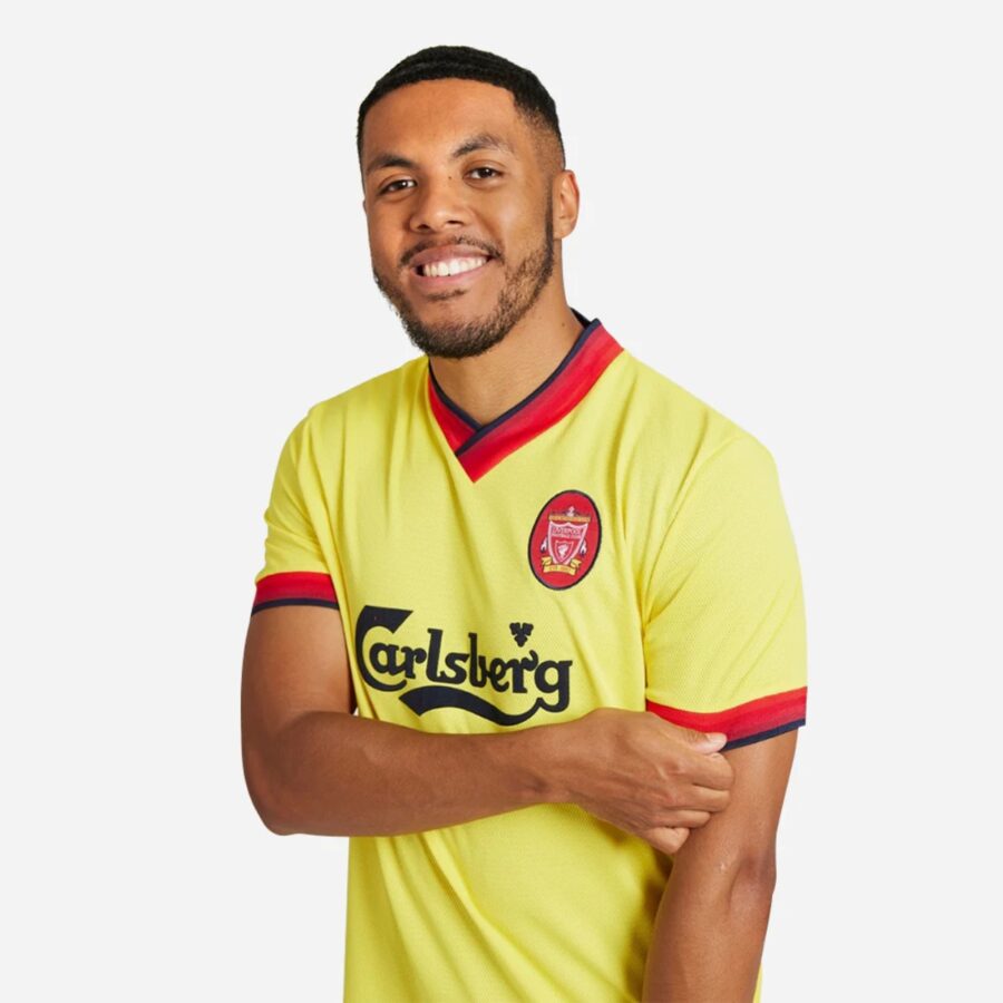 áo đá bóng nam lfc sân khách liverpool 1997 1998 'yellow' a23pn22