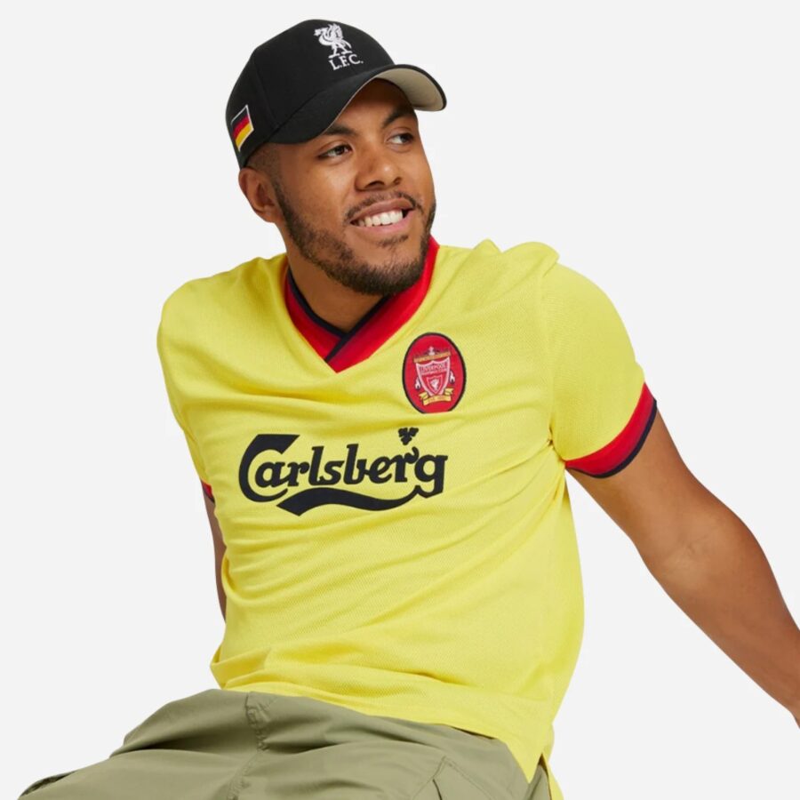 áo đá bóng nam lfc sân khách liverpool 1997 1998 'yellow' a23pn22