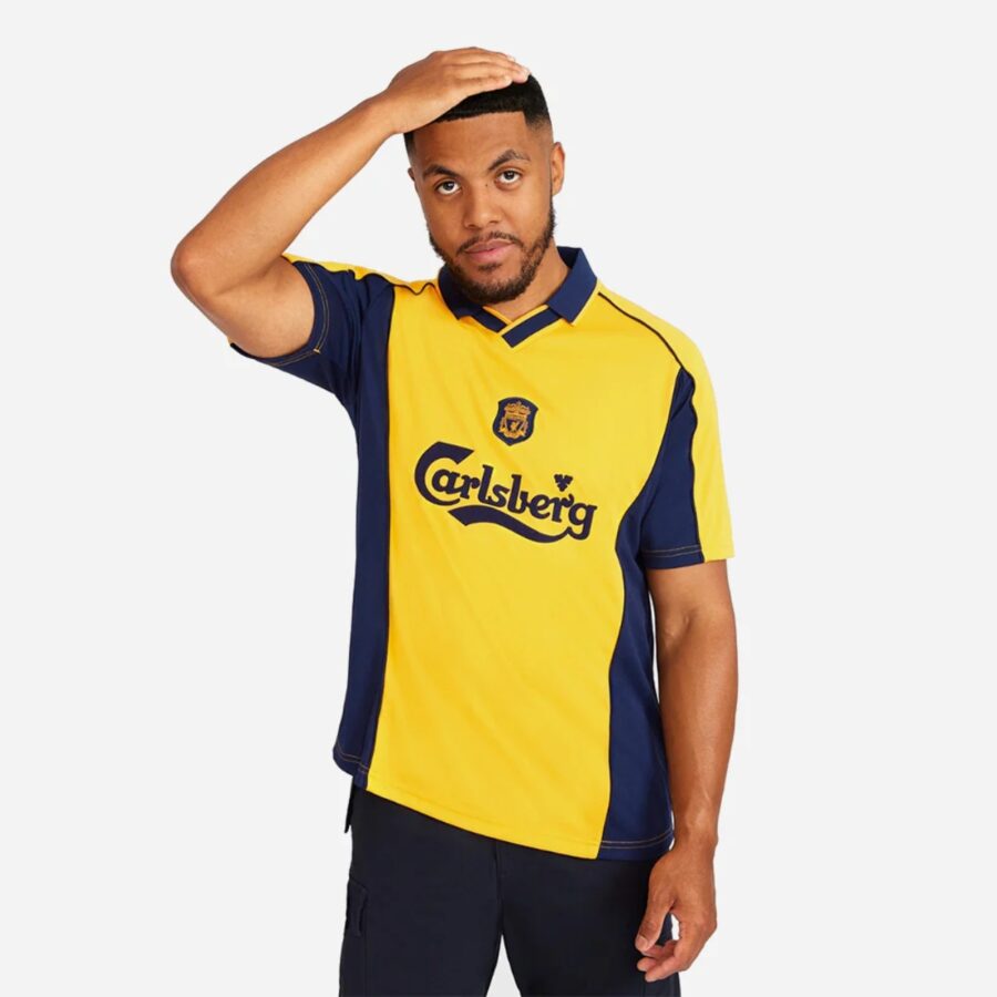 áo đá bóng nam lfc adult retro sân khách liverpool 00 01 'yellow' a23pn09