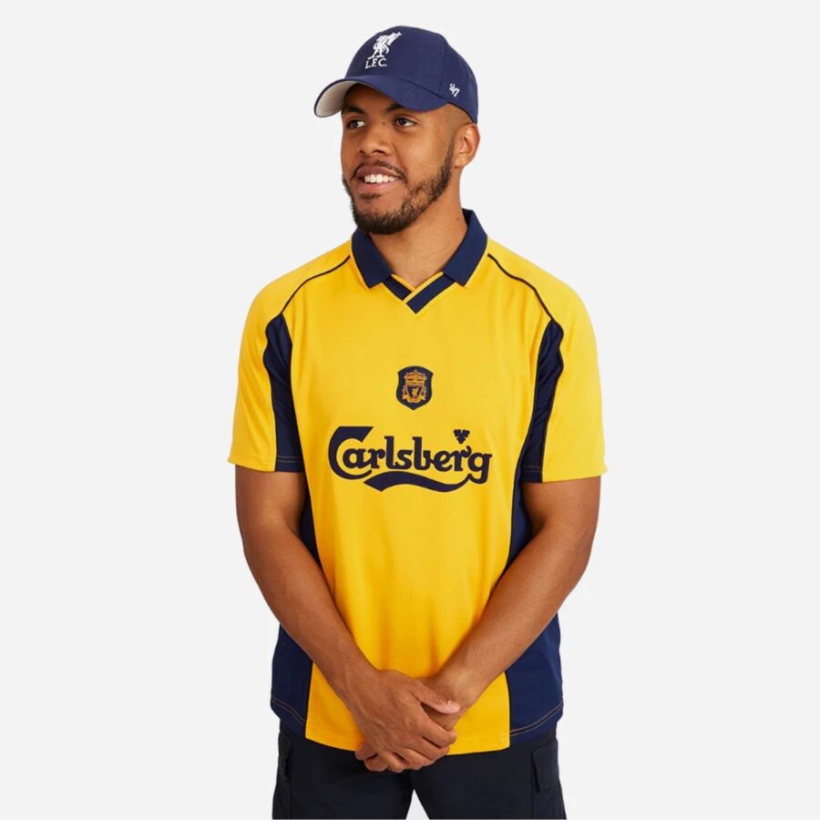 áo đá bóng nam lfc adult retro sân khách liverpool 00 01 'yellow' a23pn09