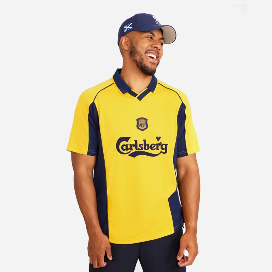áo đá bóng nam lfc adult retro sân khách liverpool 00 01 'yellow' a23pn09