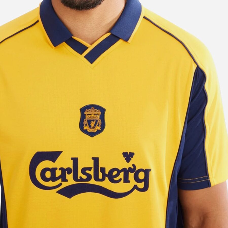 áo đá bóng nam lfc adult retro sân khách liverpool 00 01 'yellow' a23pn09