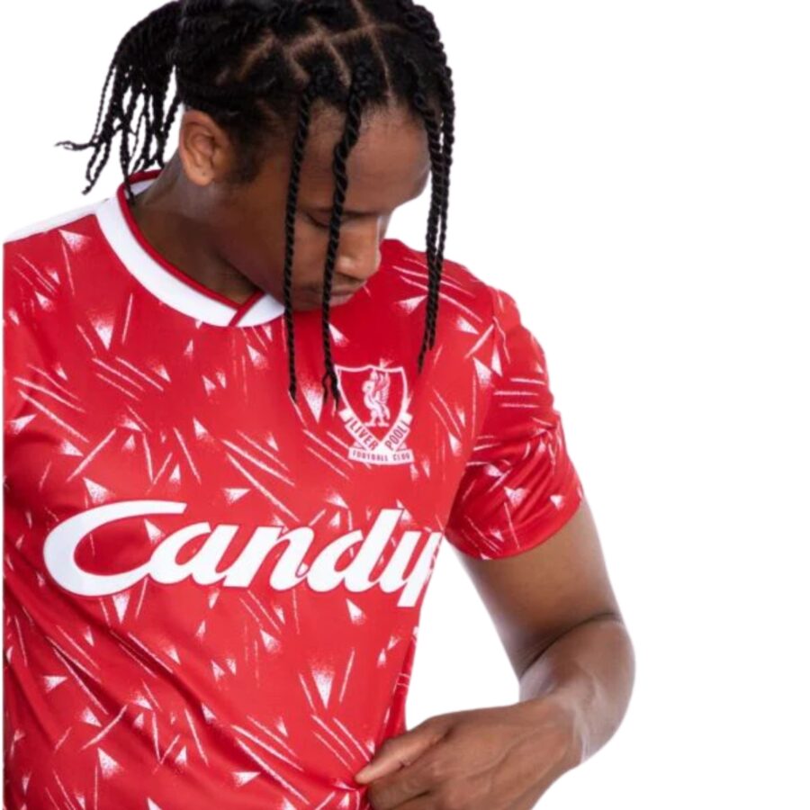 áo đá bóng nam lfc adults retro candy sân nhà liverpool 89 91 đỏ a13346