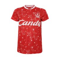 áo đá bóng nữ lfc retro candy sân nhà liverpool đỏ a13356