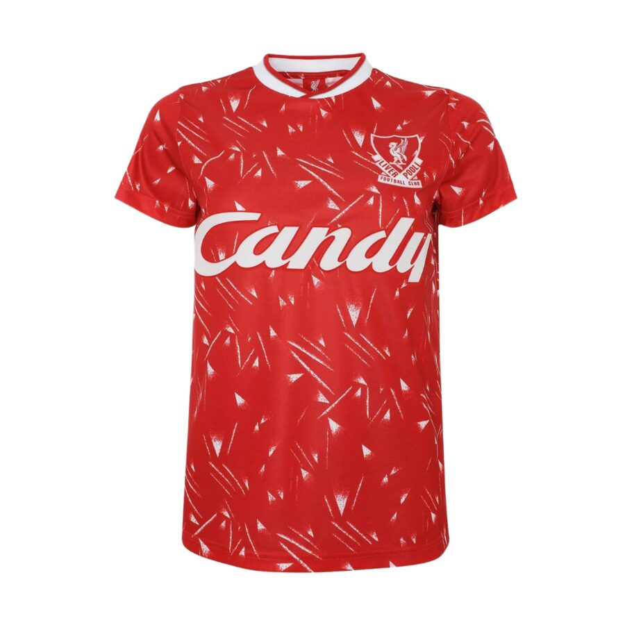 áo đá bóng nữ lfc retro candy sân nhà liverpool đỏ a13356