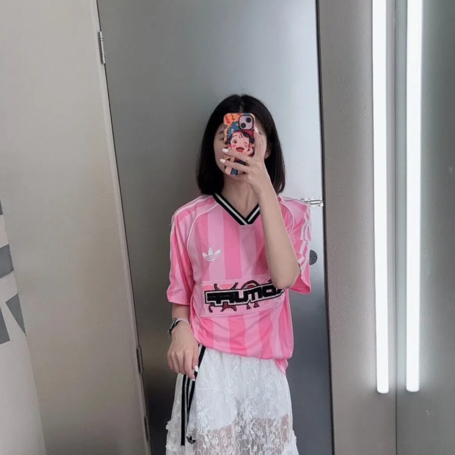 áo adidas originals beads jersey 'pink' kd2272