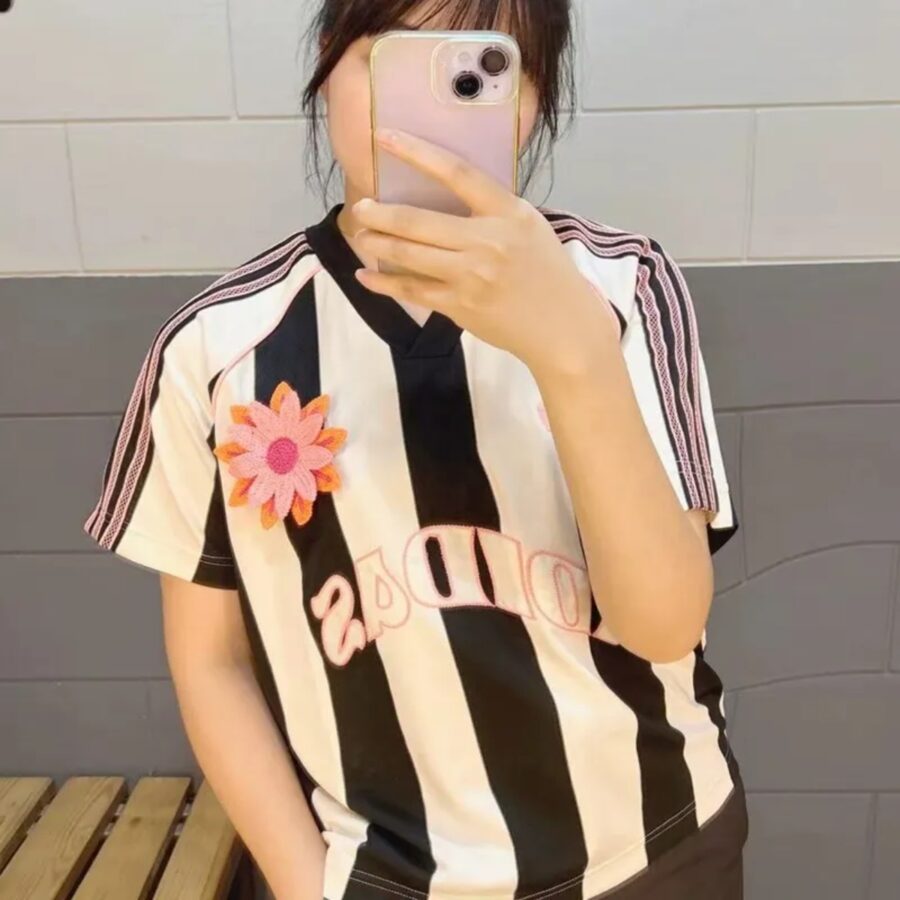 áo adidas originals summer glow jersey 'white black' kc0672