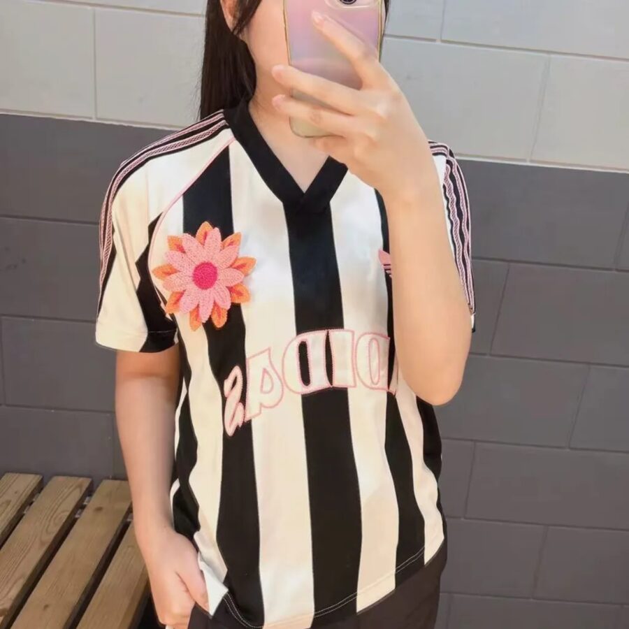 áo adidas originals summer glow jersey 'white black' kc0672