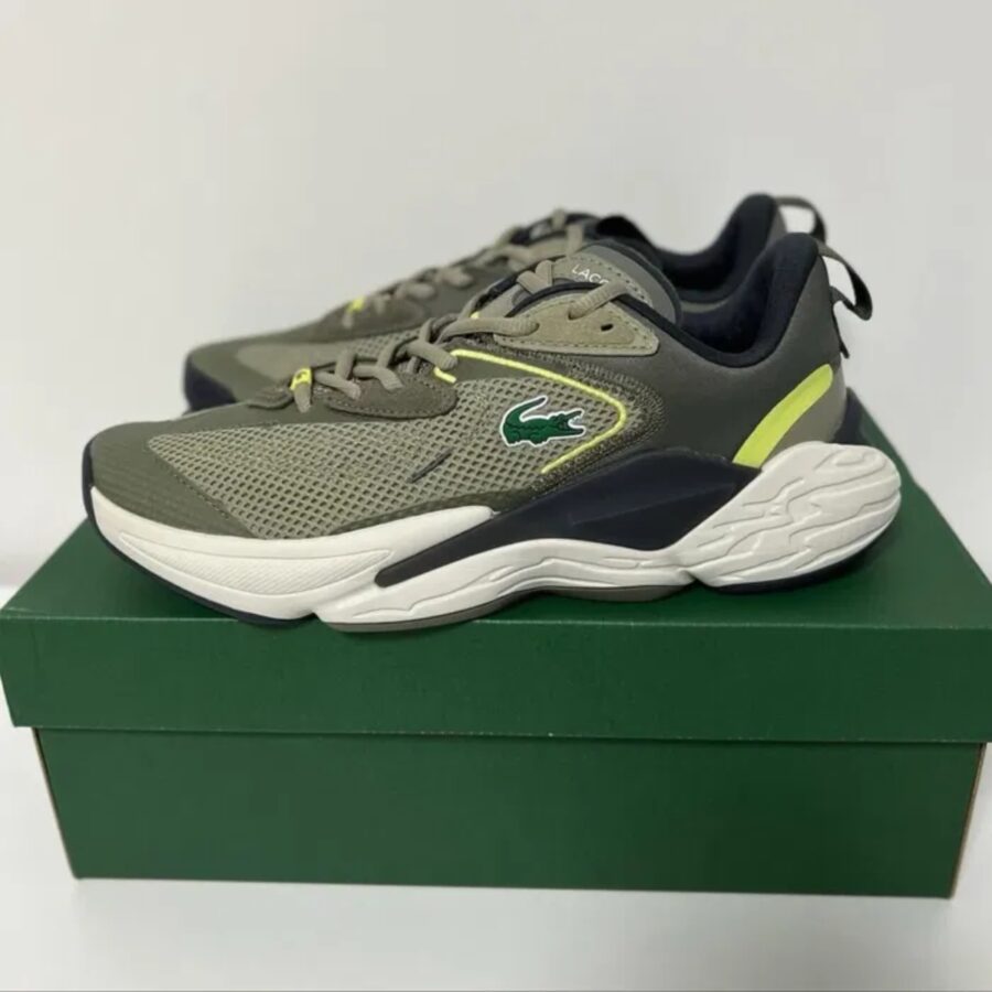 giày lacoste aceshot trainers 'khaki green' 43sma0013afi