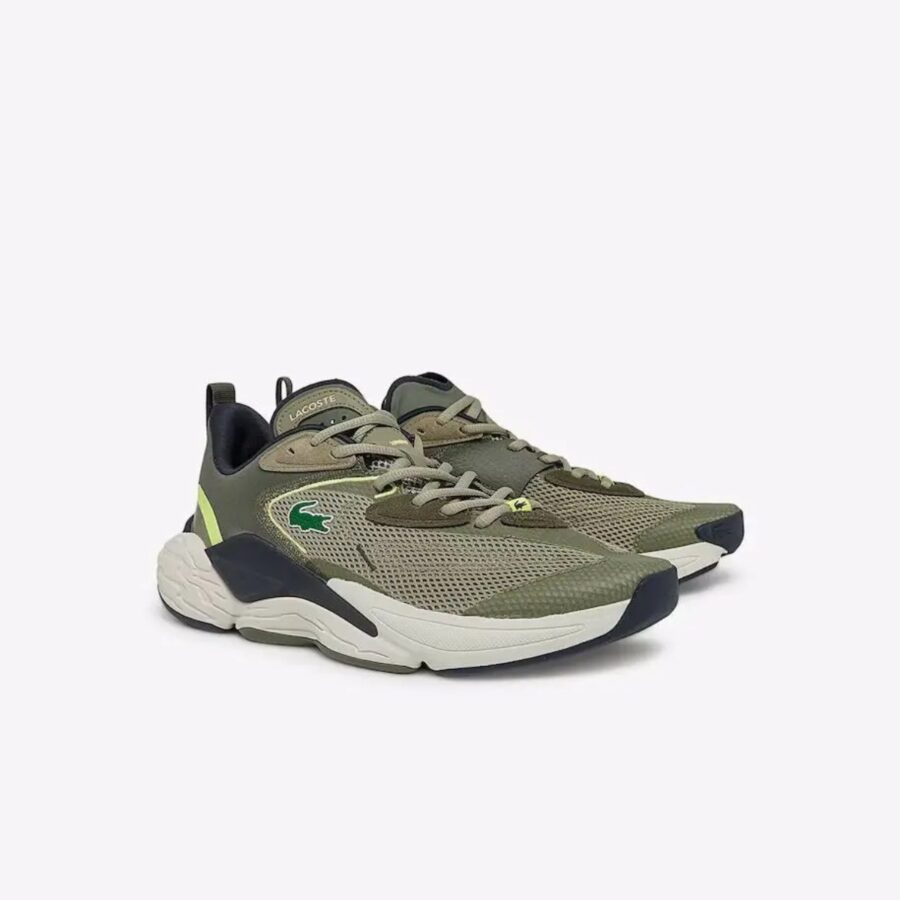 giày lacoste aceshot trainers 'khaki green' 43sma0013afi