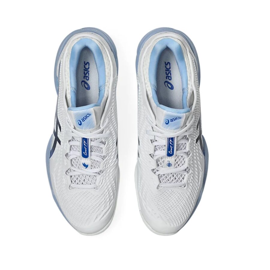 giày tennis pickleball asics court ff 3 novak 'white tuna blue' 1041a522-967
