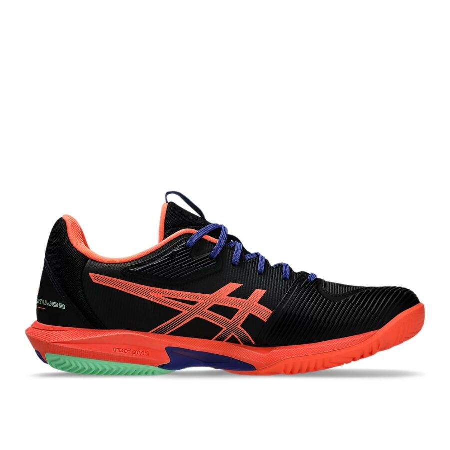 giày tennis pickleball asics solution speed ff 3 padel 'black vivid coral' 1041a496-001