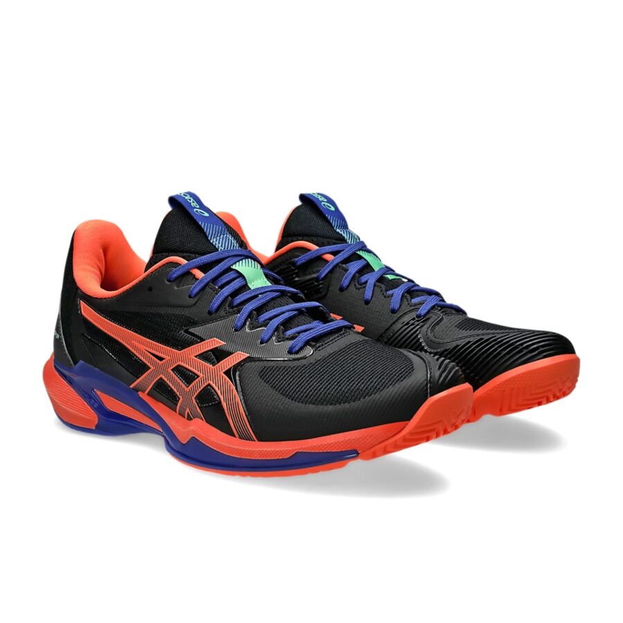giày tennis pickleball asics solution speed ff 3 padel 'black vivid coral' 1041a496-001